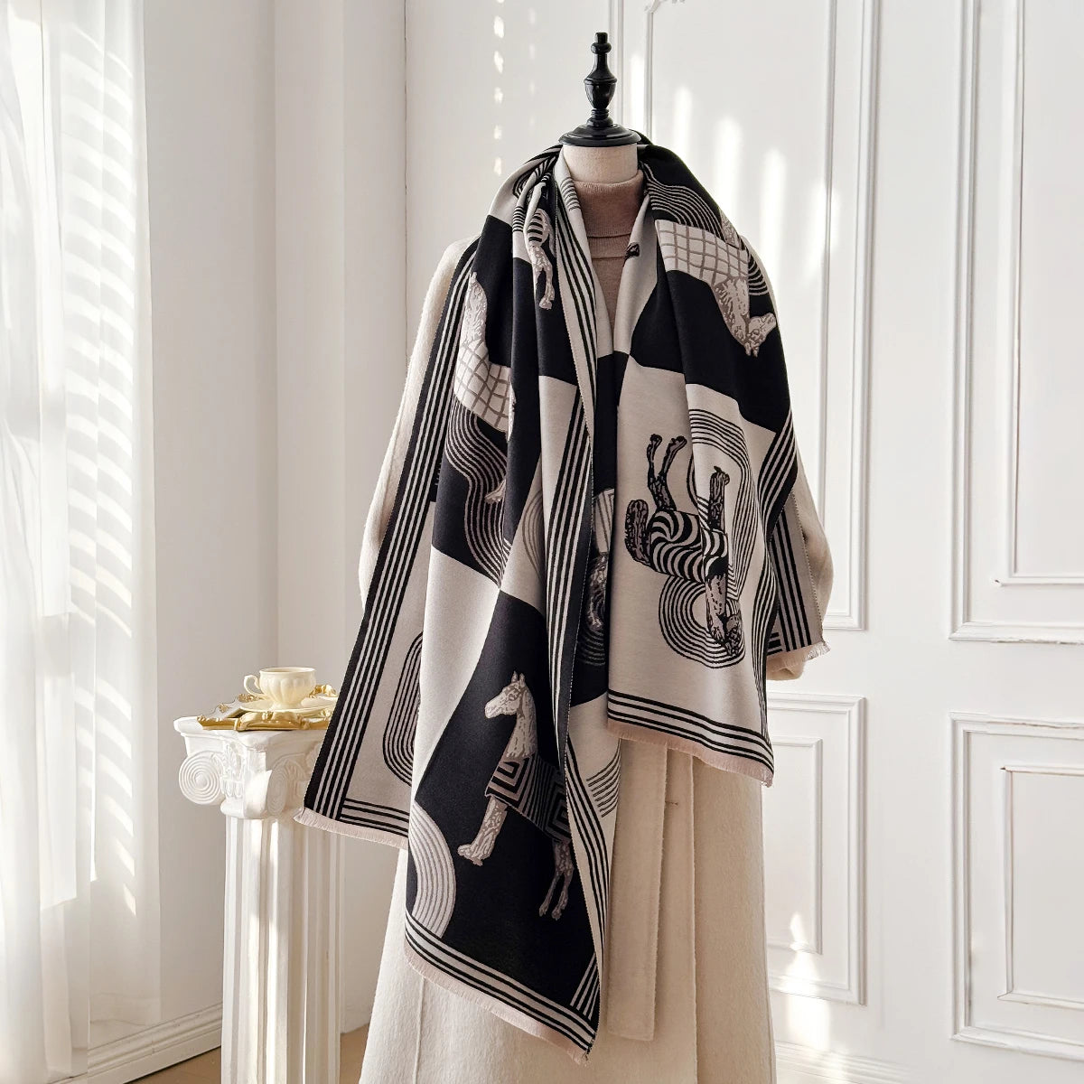 Belluno Pashmina Scarf Black