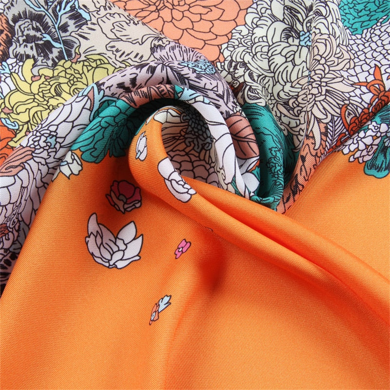 Pia Orange Scarf / 90cm