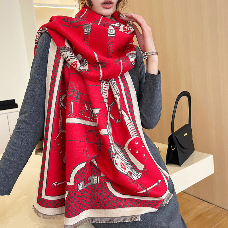 Marion Pashmina Scarf Red