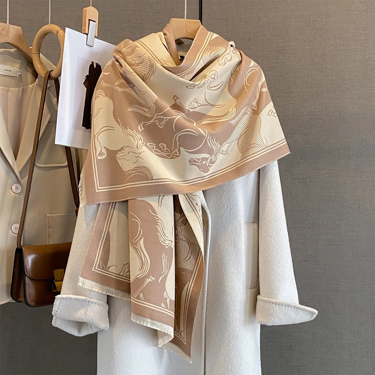 Aprilia Pashmina Scarf Khaki