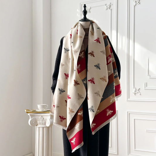 Aralda Pashmina Scarf Beige