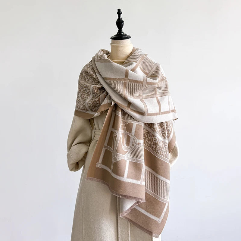 Seniga Pashmina Scarf Khaki