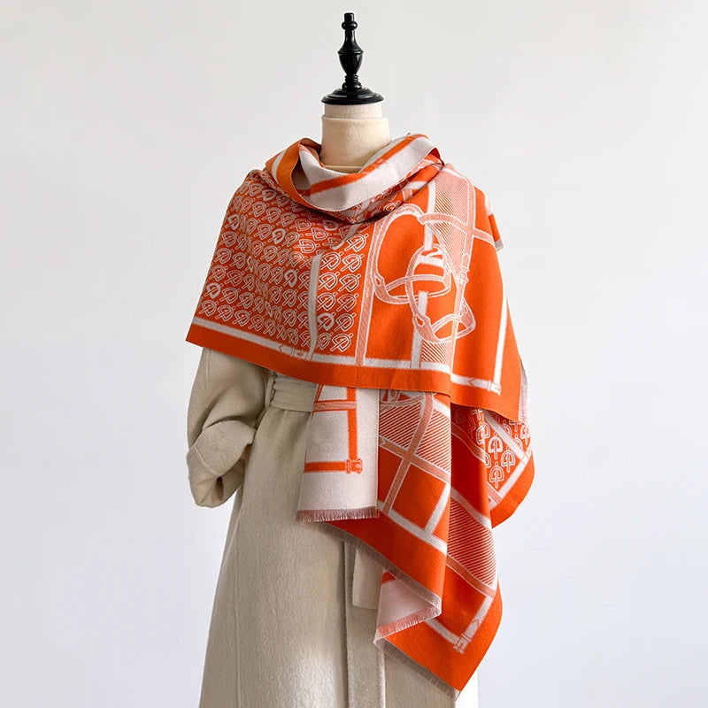 Seniga Pashmina Scarf Orange
