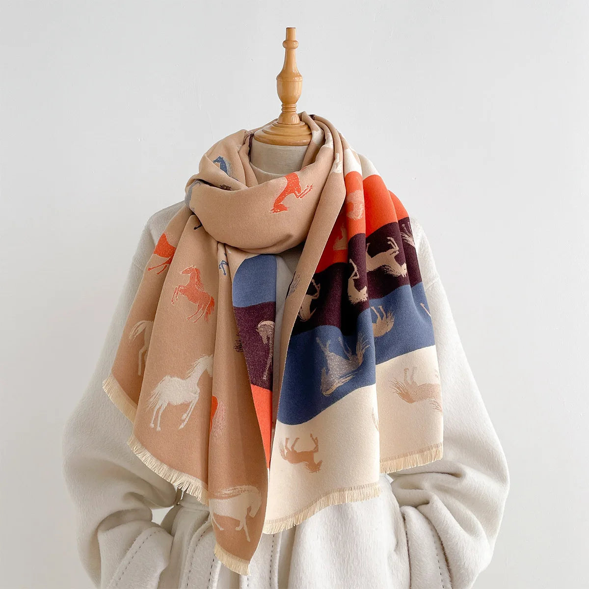 Sabine Pashmina Scarf Khaki