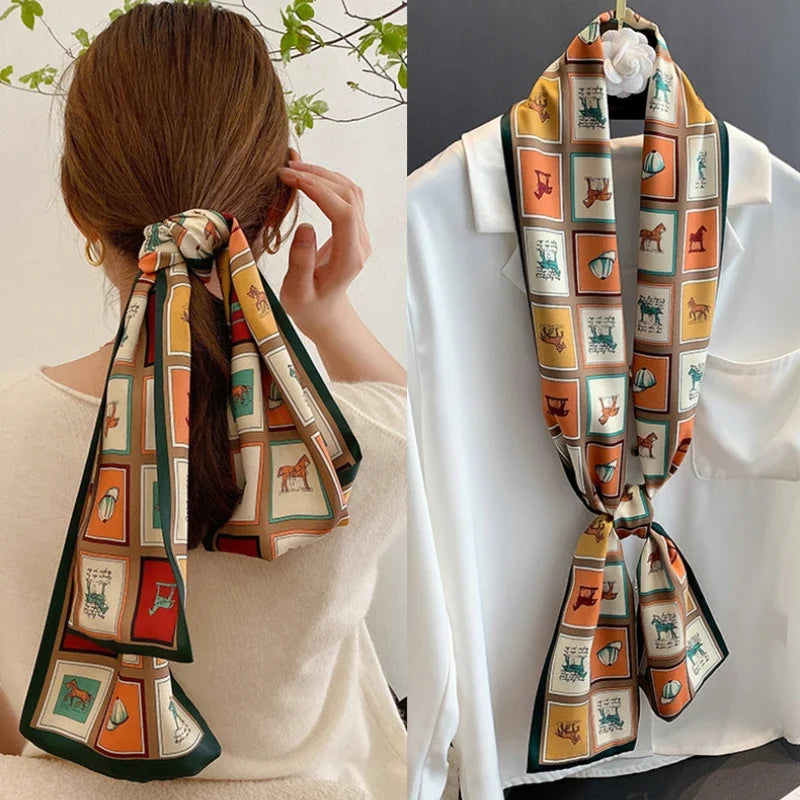Dita Green Long Twilly Scarf