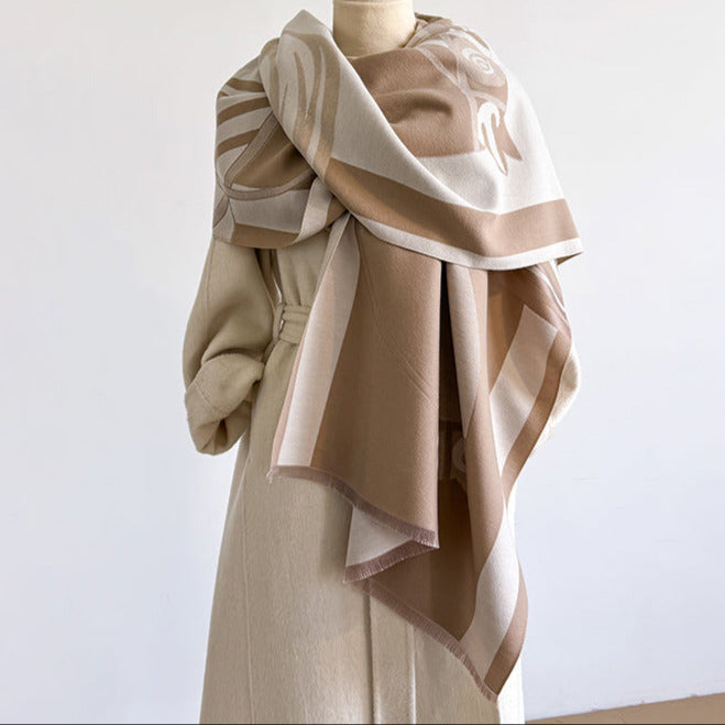 Norcia Pashmina Scarf Khaki