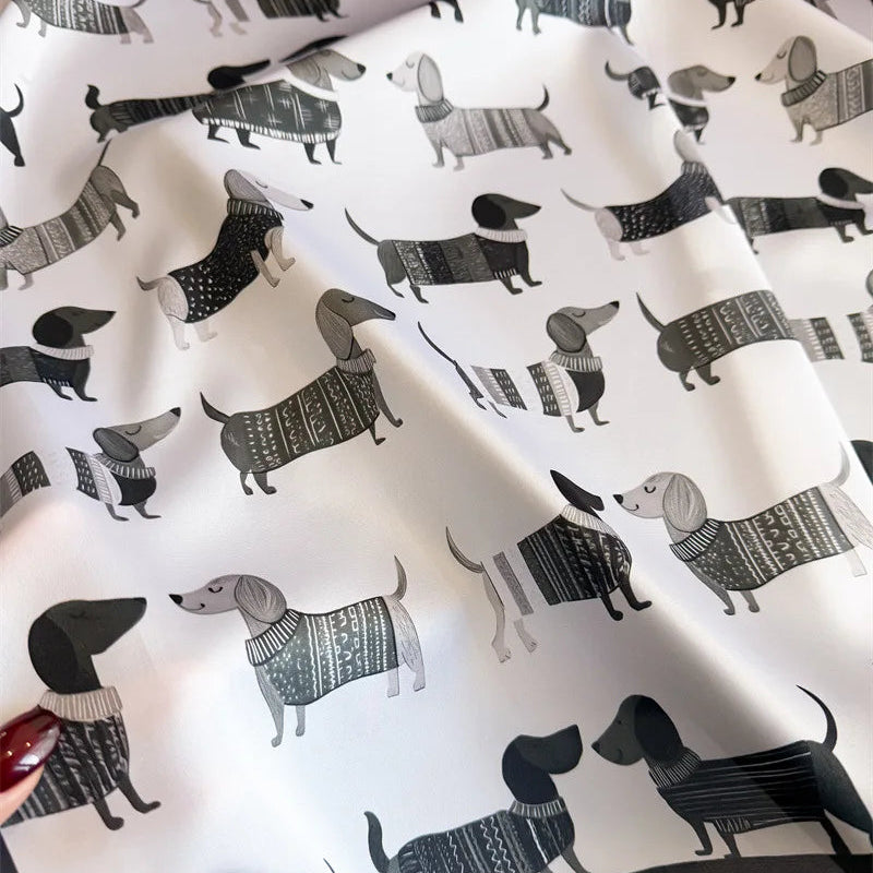 Dachshund White Scarf / 65cm