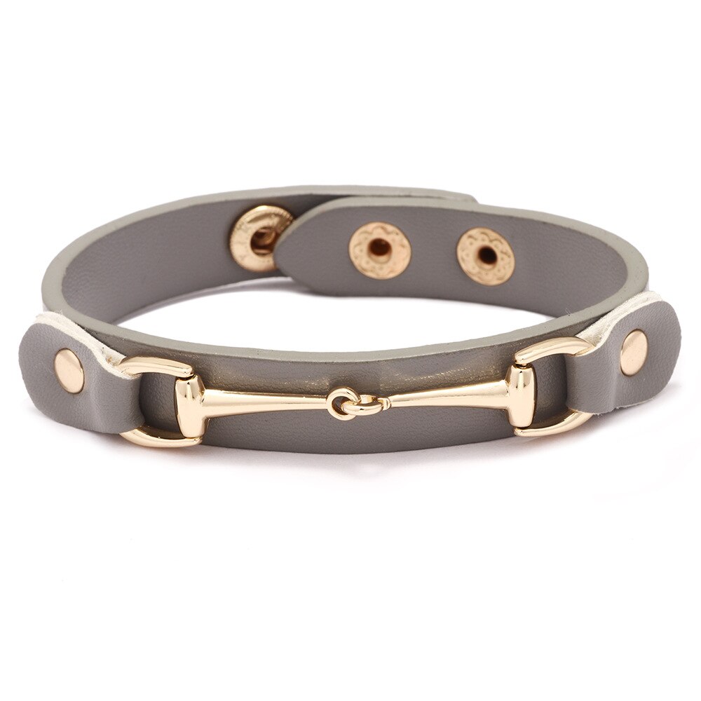 Leather Snaffle Bit Bracelet