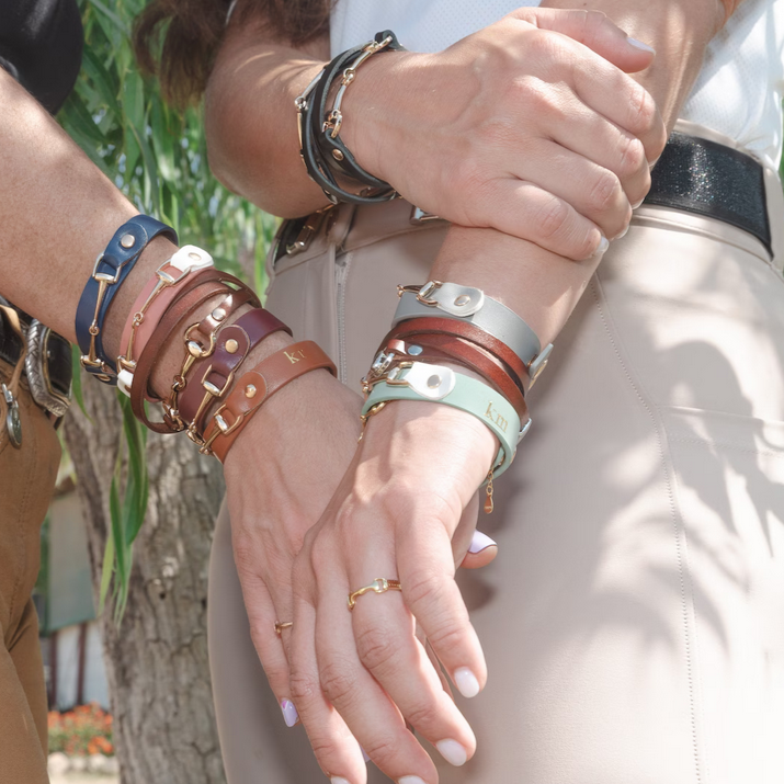 Leather Snaffle Bit Bracelet