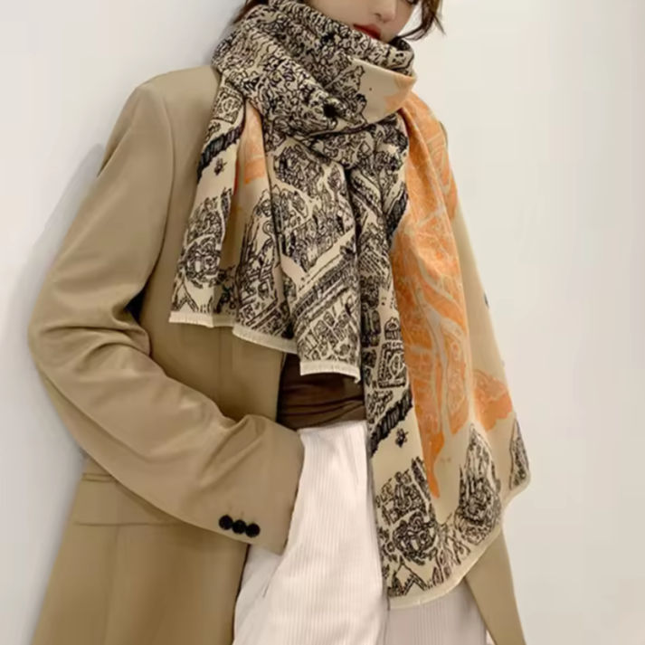Felicity Pashmina Scarf Orange