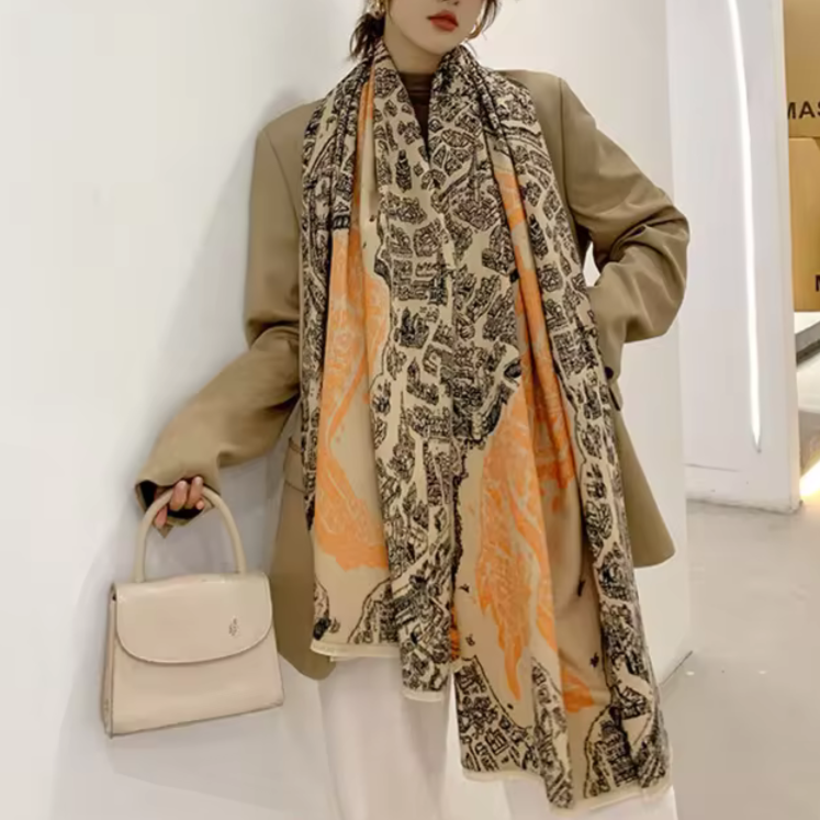 Felicity Pashmina Scarf Orange