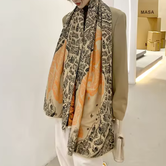 Felicity Pashmina Scarf Orange