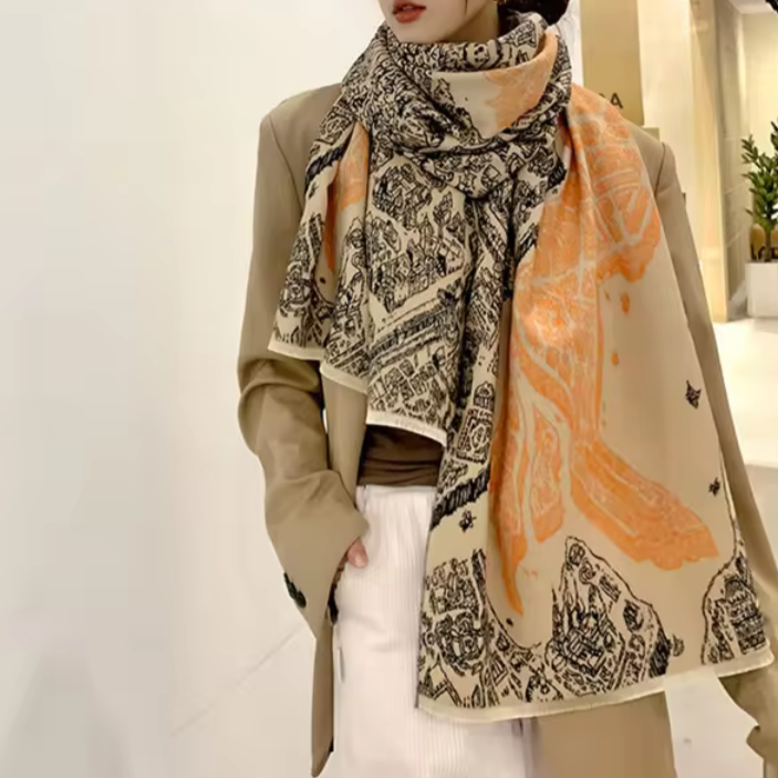 Felicity Pashmina Scarf Orange