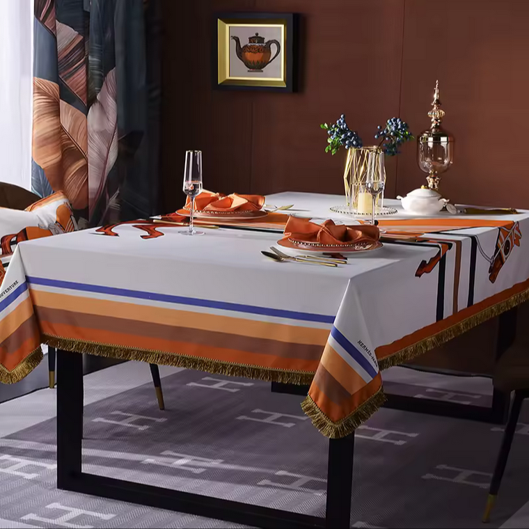 Isnello Horse Print Velvet Tablecloth