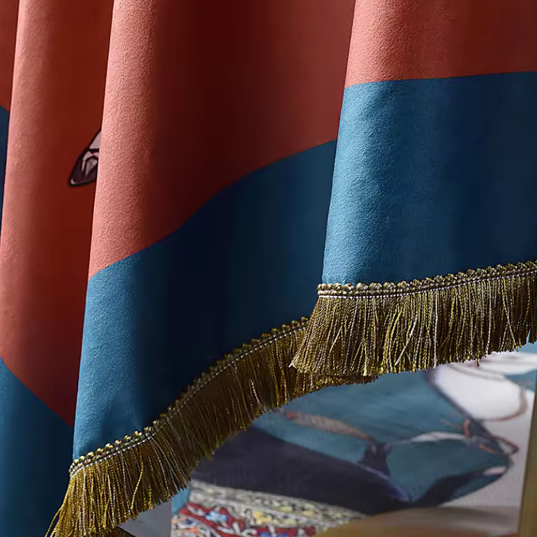 Ledro Horse Print Velvet Tablecloth