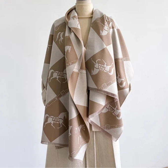 Zubiena Pashmina Scarf Khaki