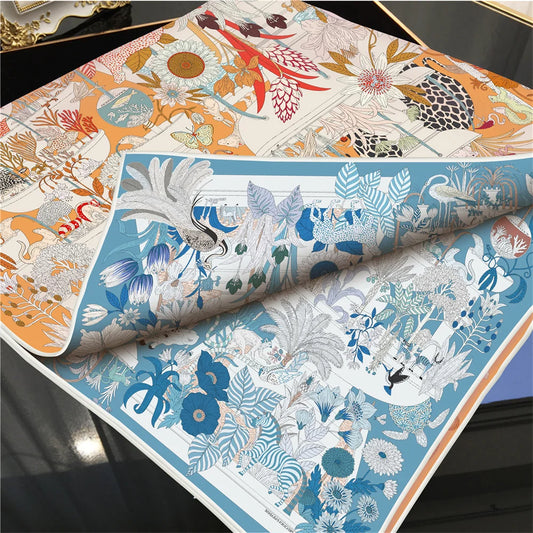 Cake Pan Orange Double Print Scarf / 90cm