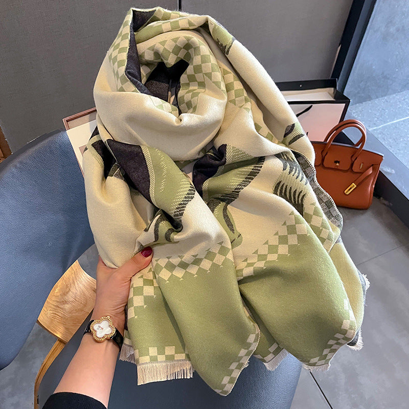 Alba Pashmina Scarf Green
