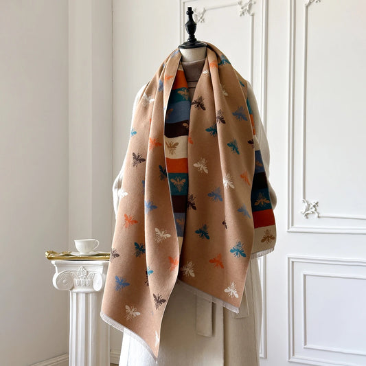Aralda Pashmina Scarf Khaki