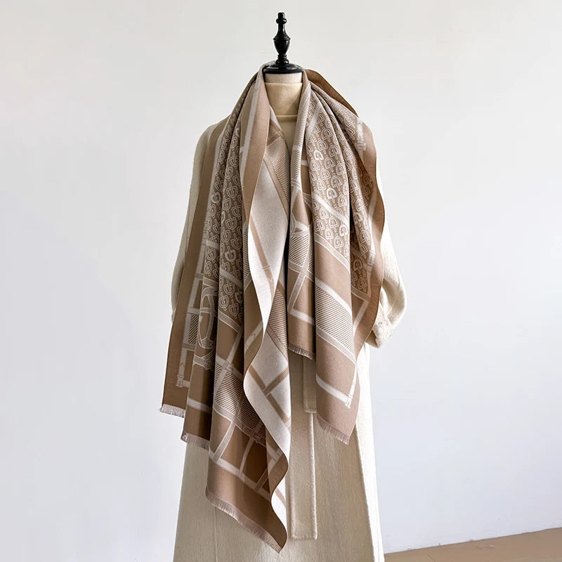 Seniga Pashmina Scarf Khaki