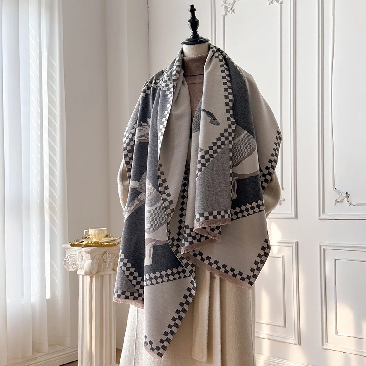 Piona Pashmina Scarf Gray