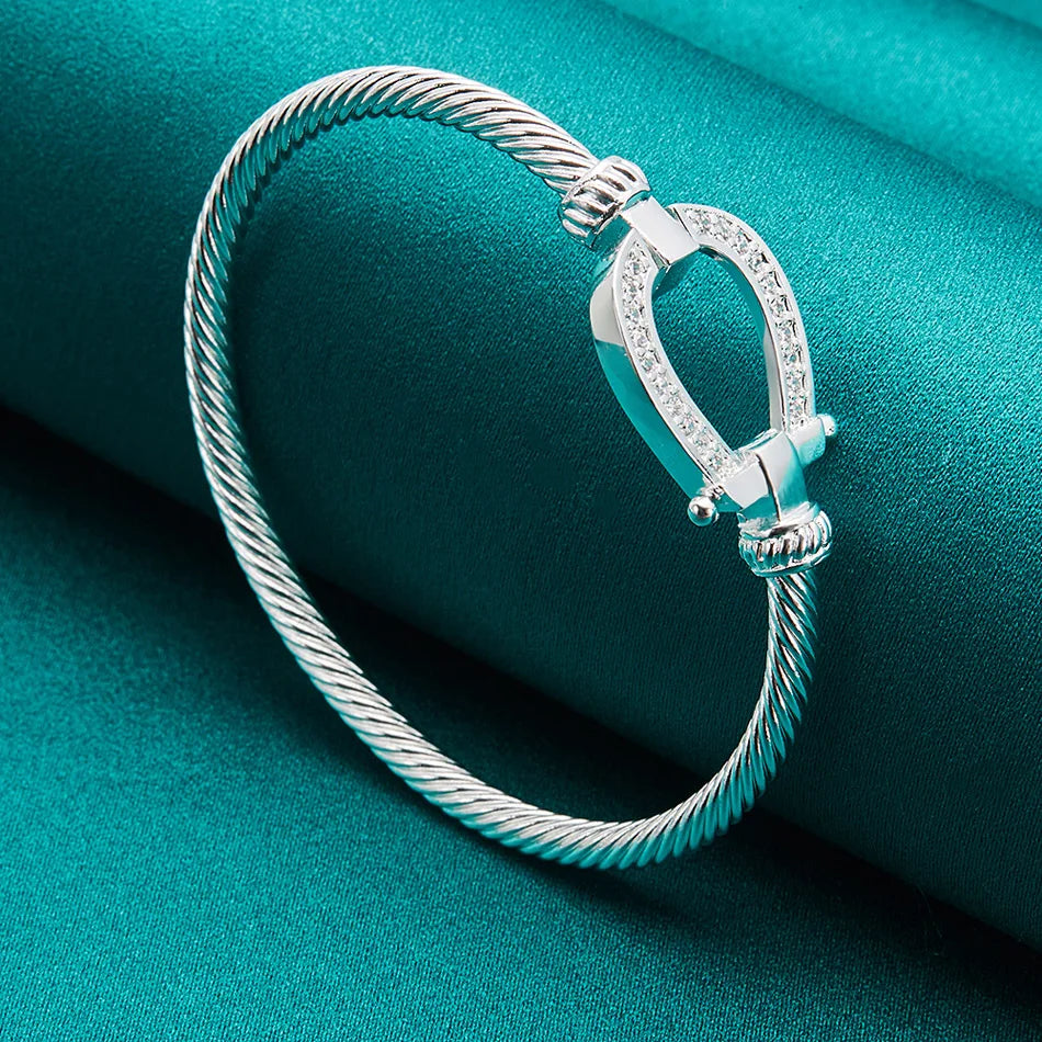 Silver Horseshoe Bracelet