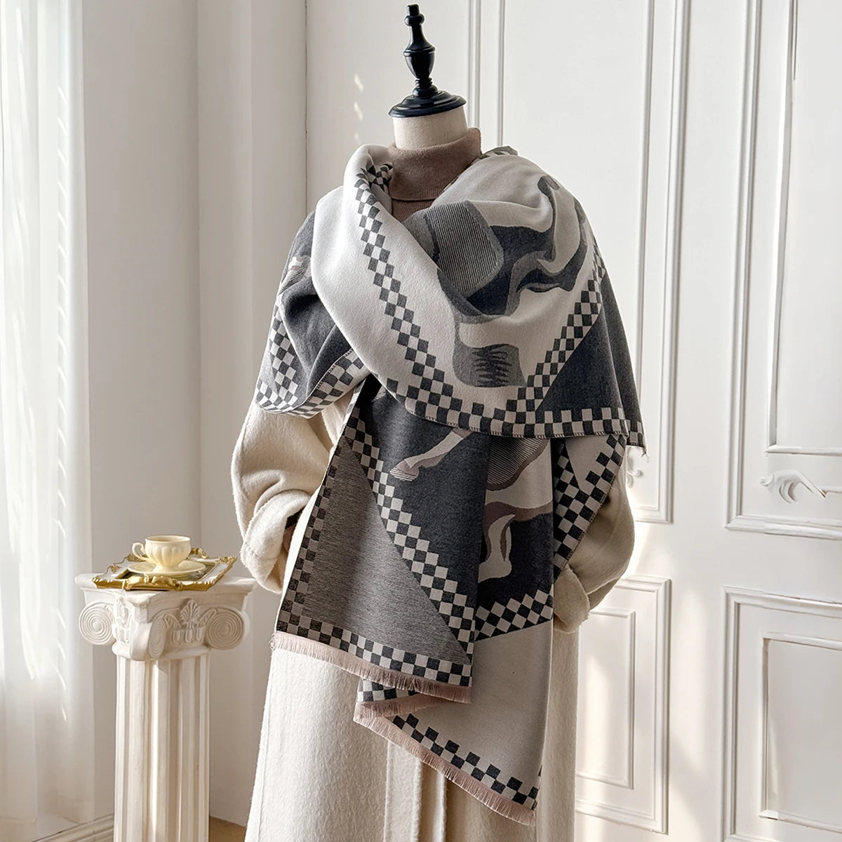 Piona Pashmina Scarf Gray