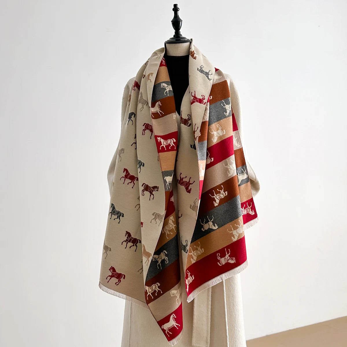 Manarola Pashmina Scarf Beige