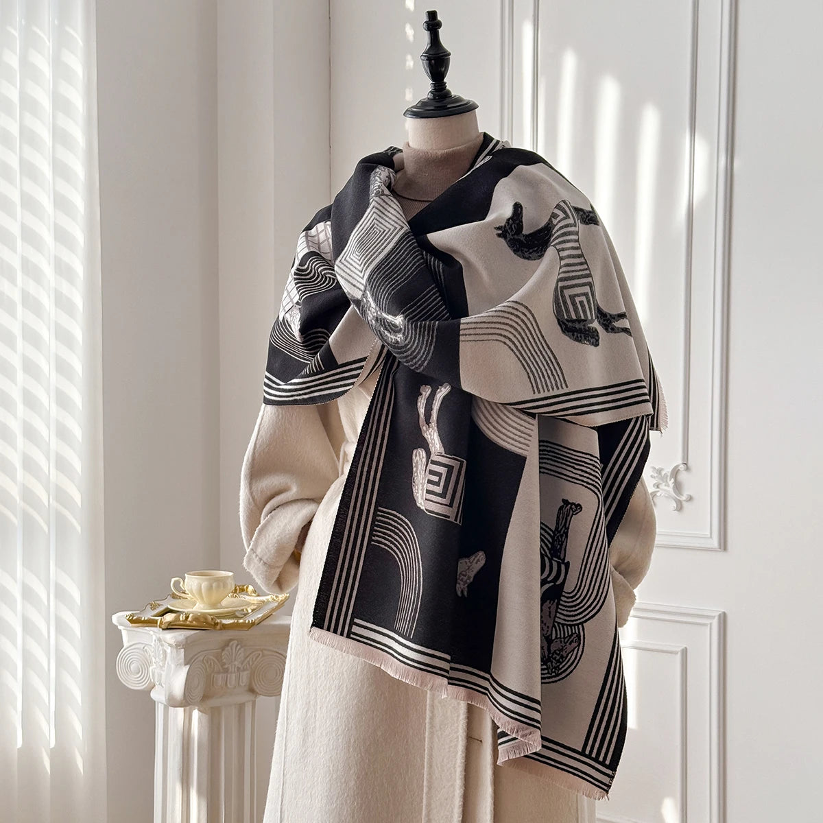 Belluno Pashmina Scarf Black