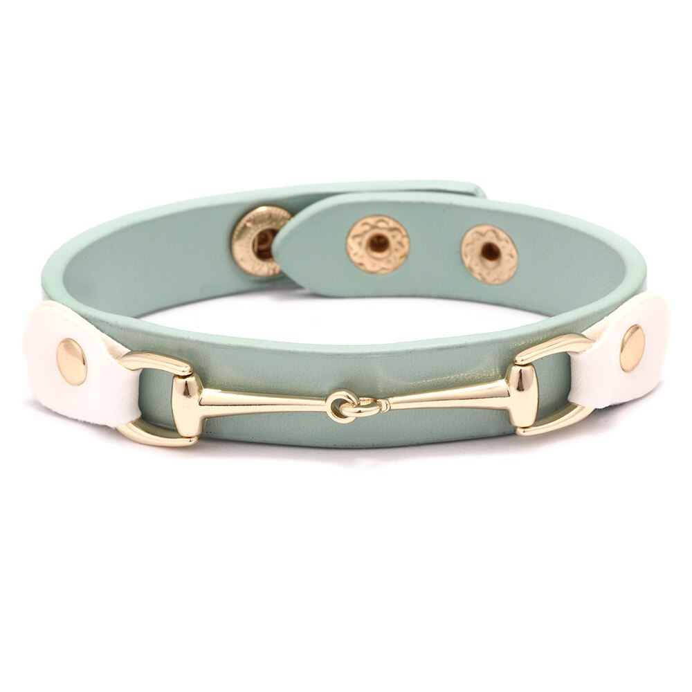 Leather Snaffle Bit Bracelet