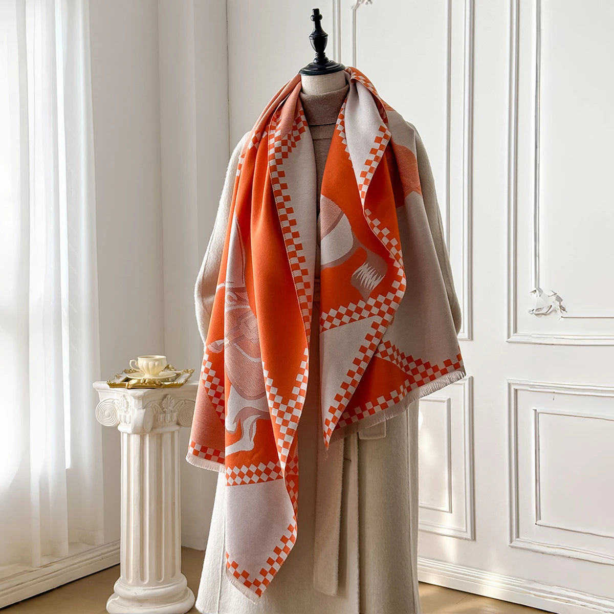 Piona Pashmina Scarf Orange