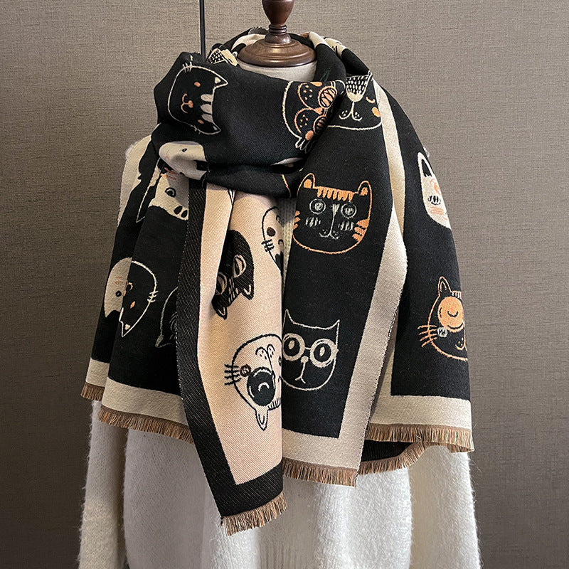 Kala Jela Luxury Pashminas Scarves / Cats
