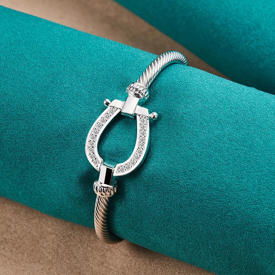 Silver Horseshoe Bracelet