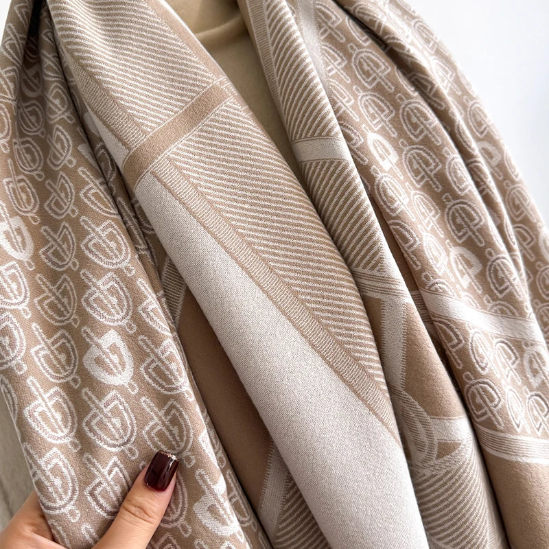 Seniga Pashmina Scarf Khaki