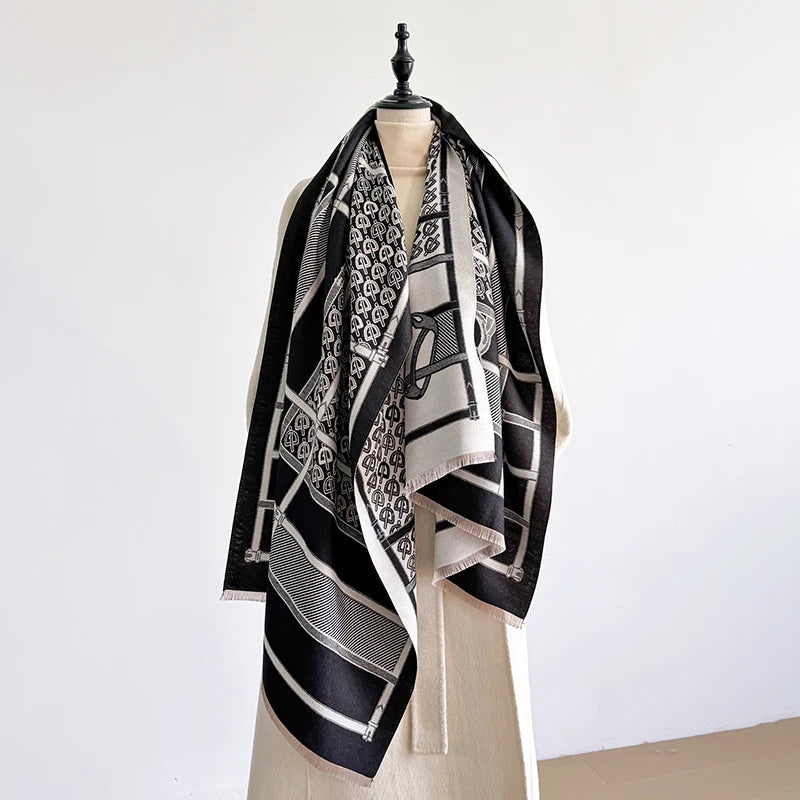 Seniga Pashmina Scarf Black