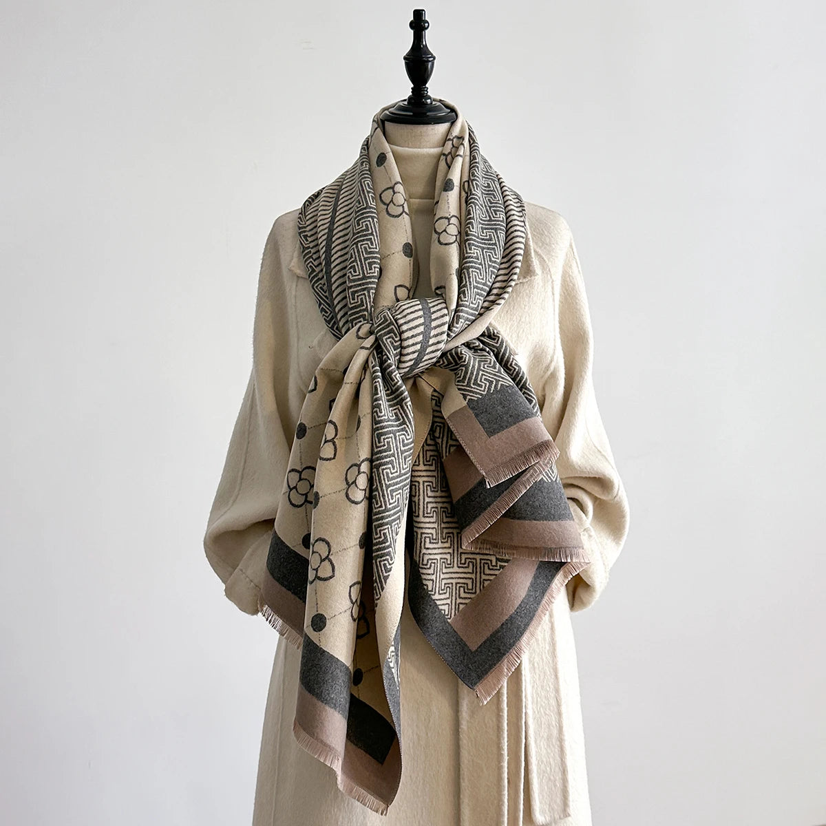 Malina Pashmina Scarf Gray