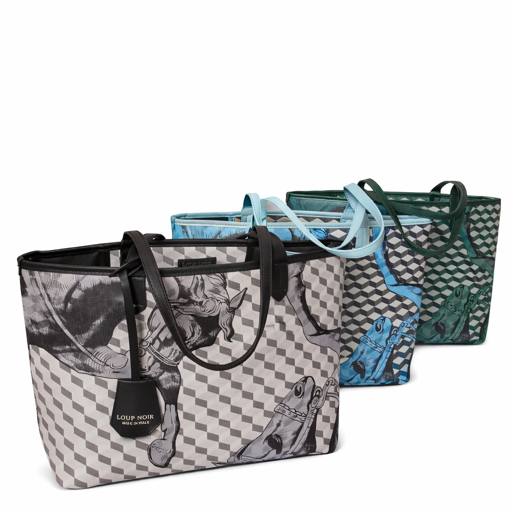 Lono Large Tote Bag with Horse Motif