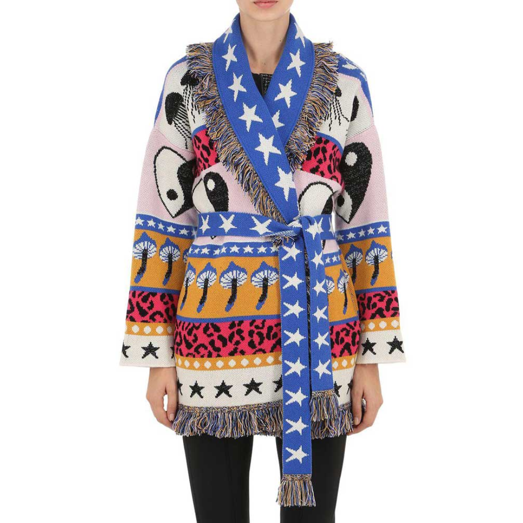 Blue Tallulah Oversized Cardigan Jacket