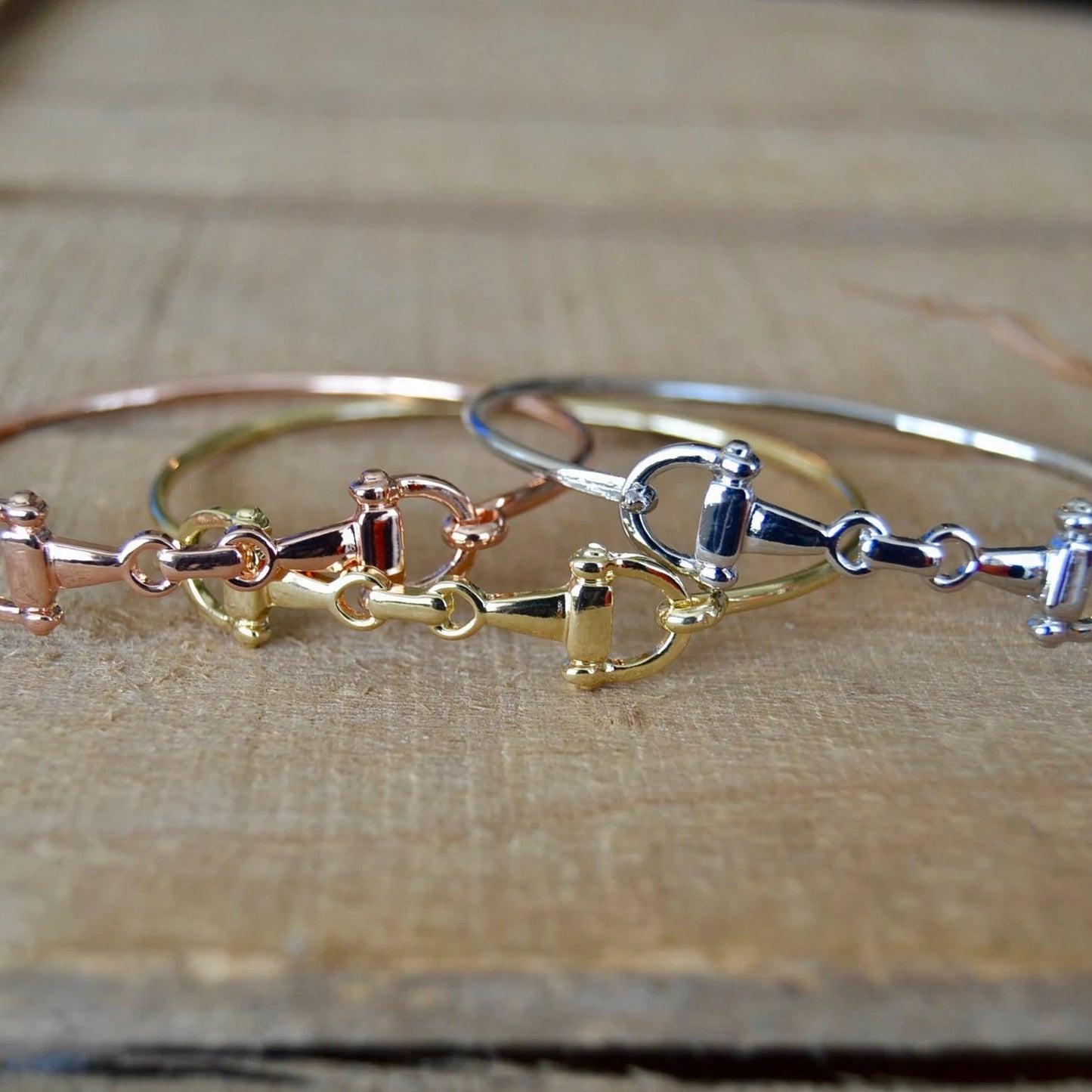 Snaffle Bit Bracelet (Gold, Rose Gold, Silver)