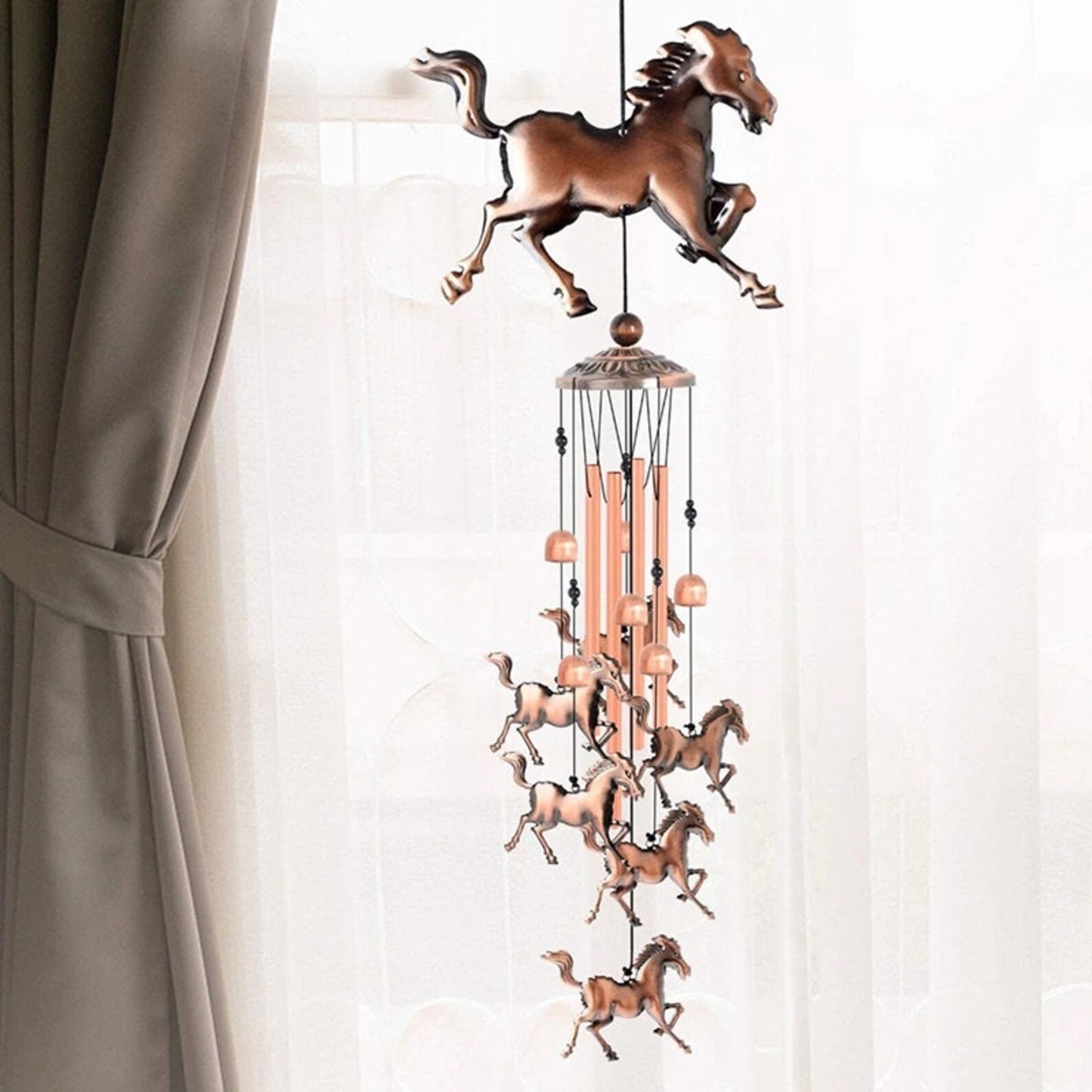 Handmade Copper Horse Wind Chimes