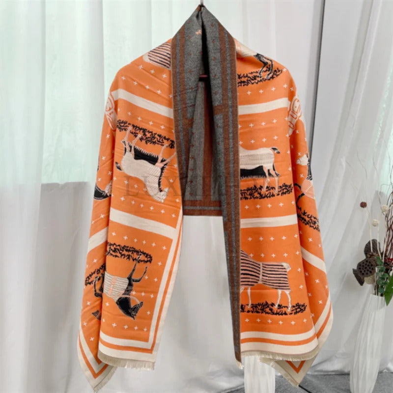 Bettona Pashmina Scarf Orange
