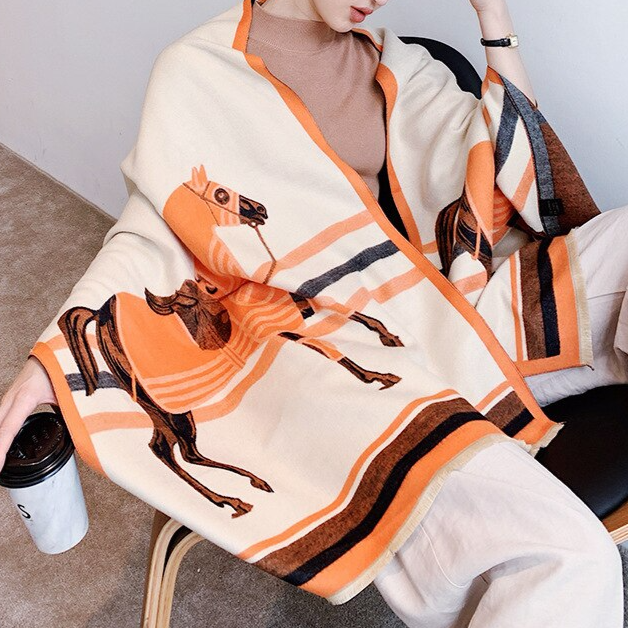 Thais Pashmina Scarf Orange