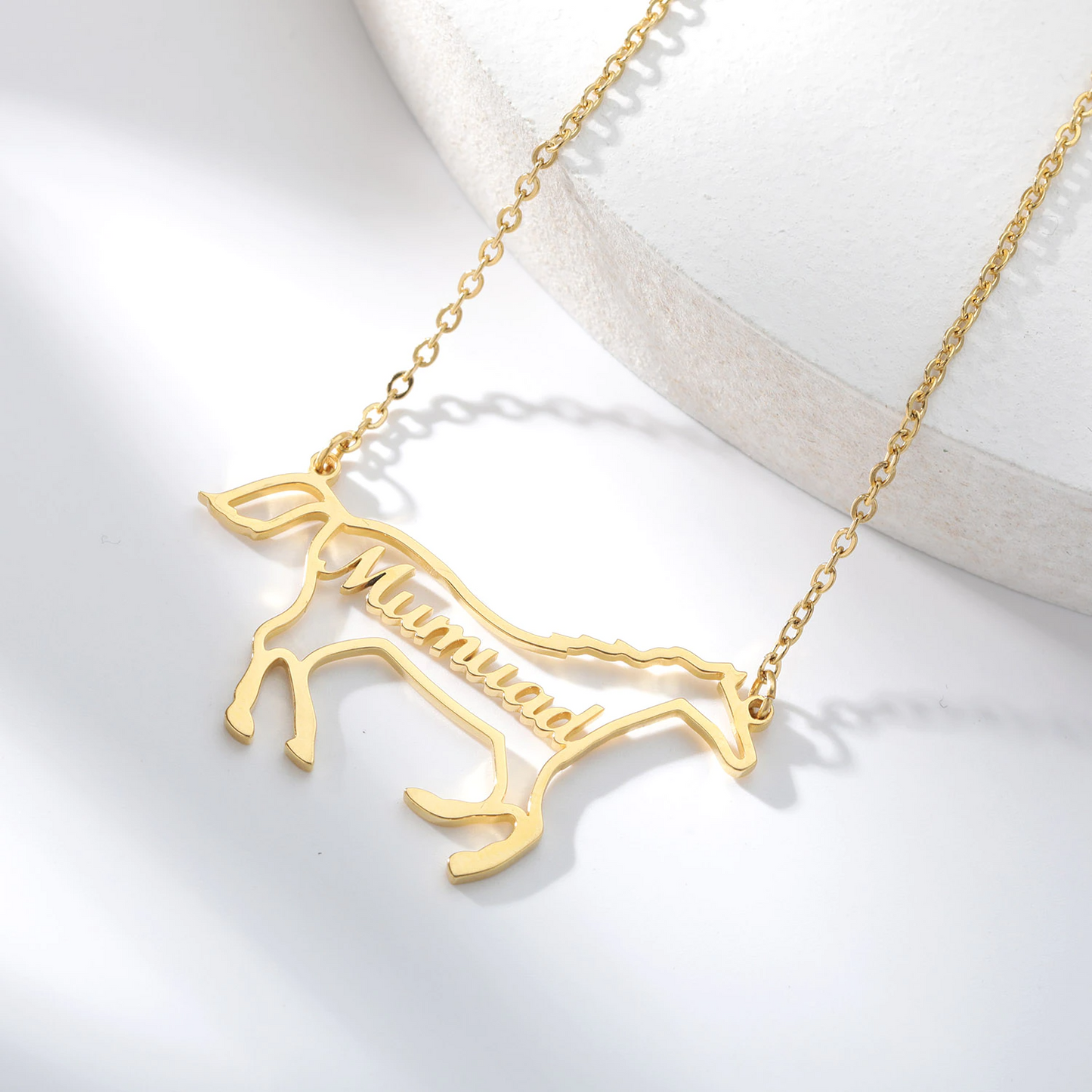 Personalized Horse Name Pendant Necklace (Silver, Gold, Rose Gold) - Dogs and Horses