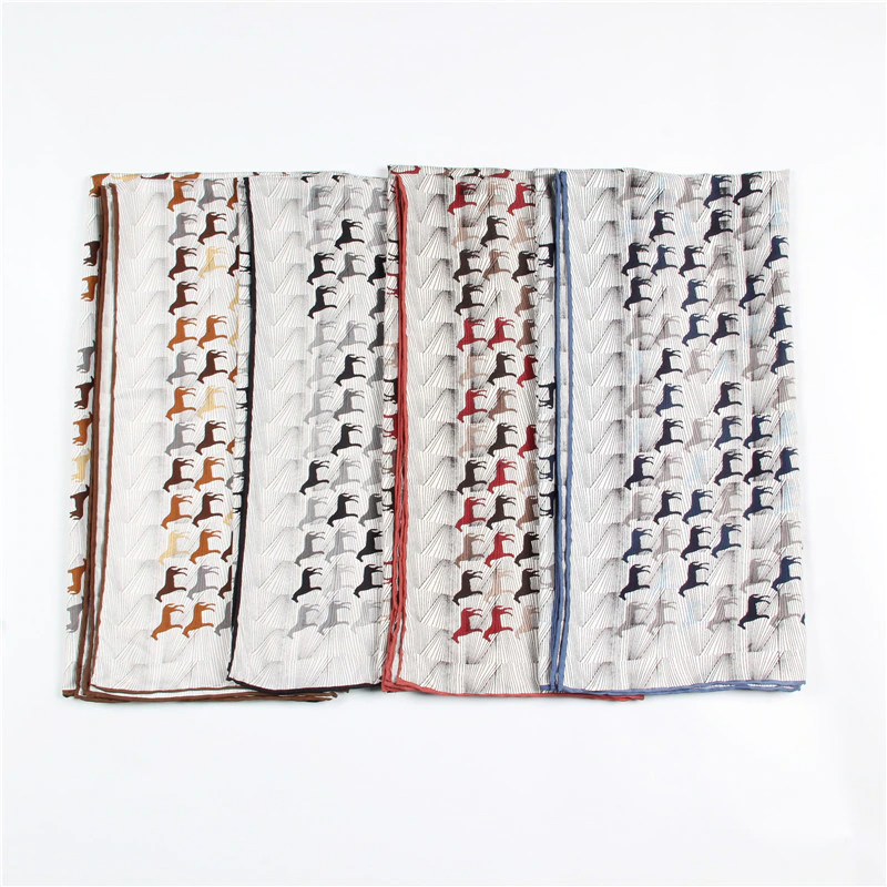 Roseta Blue Silk Scarf / 90cm