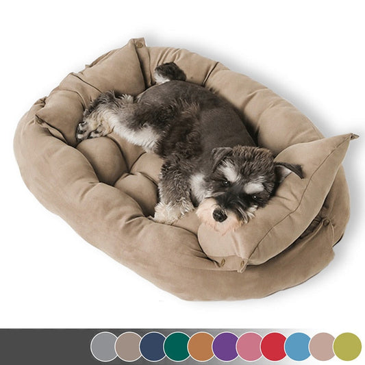 Adjustable 3-in-1 Pet Bed (Nest, Sofa or Mat)
