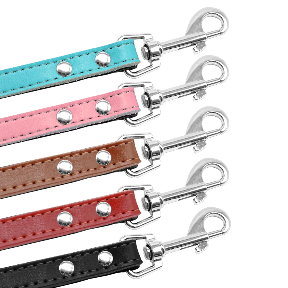 Matera Black Leather Leash - Dogs and Horses