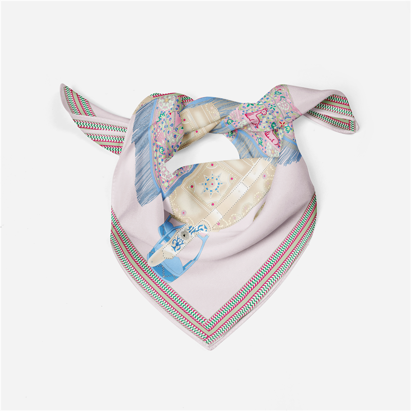 Elisabetta Pink Silk Scarf Small