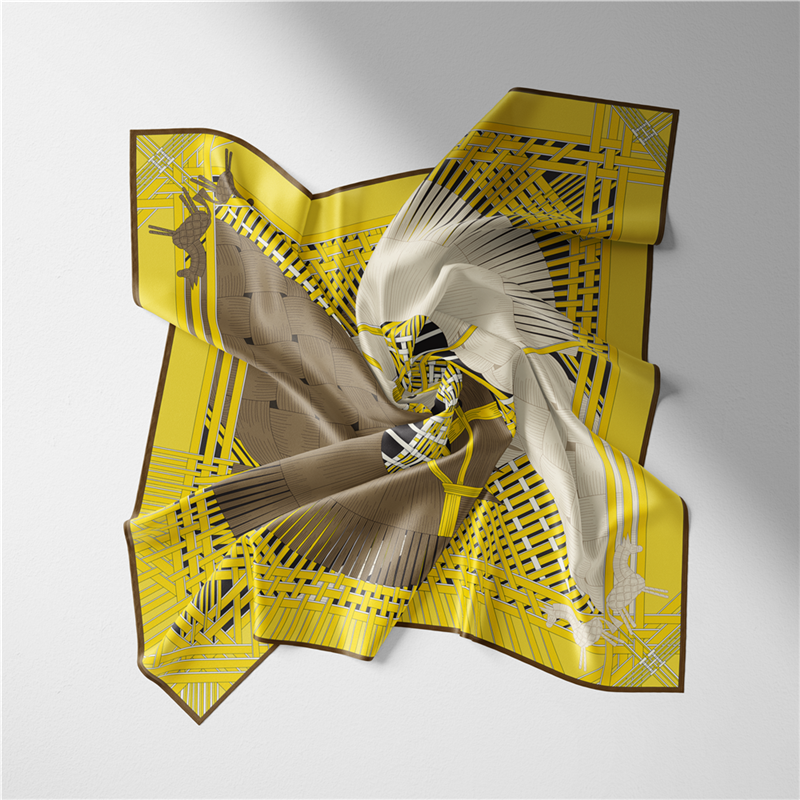 Sarita Yellow Silk Scarf / 53cm