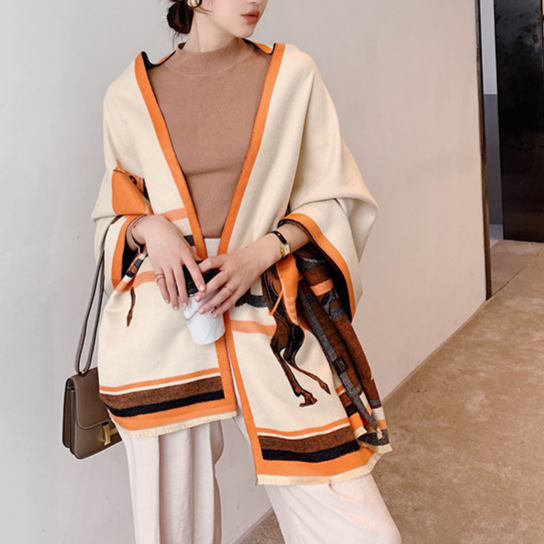 Thais Pashmina Scarf Orange