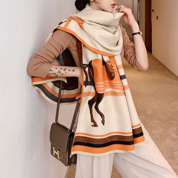 Thais Pashmina Scarf Orange